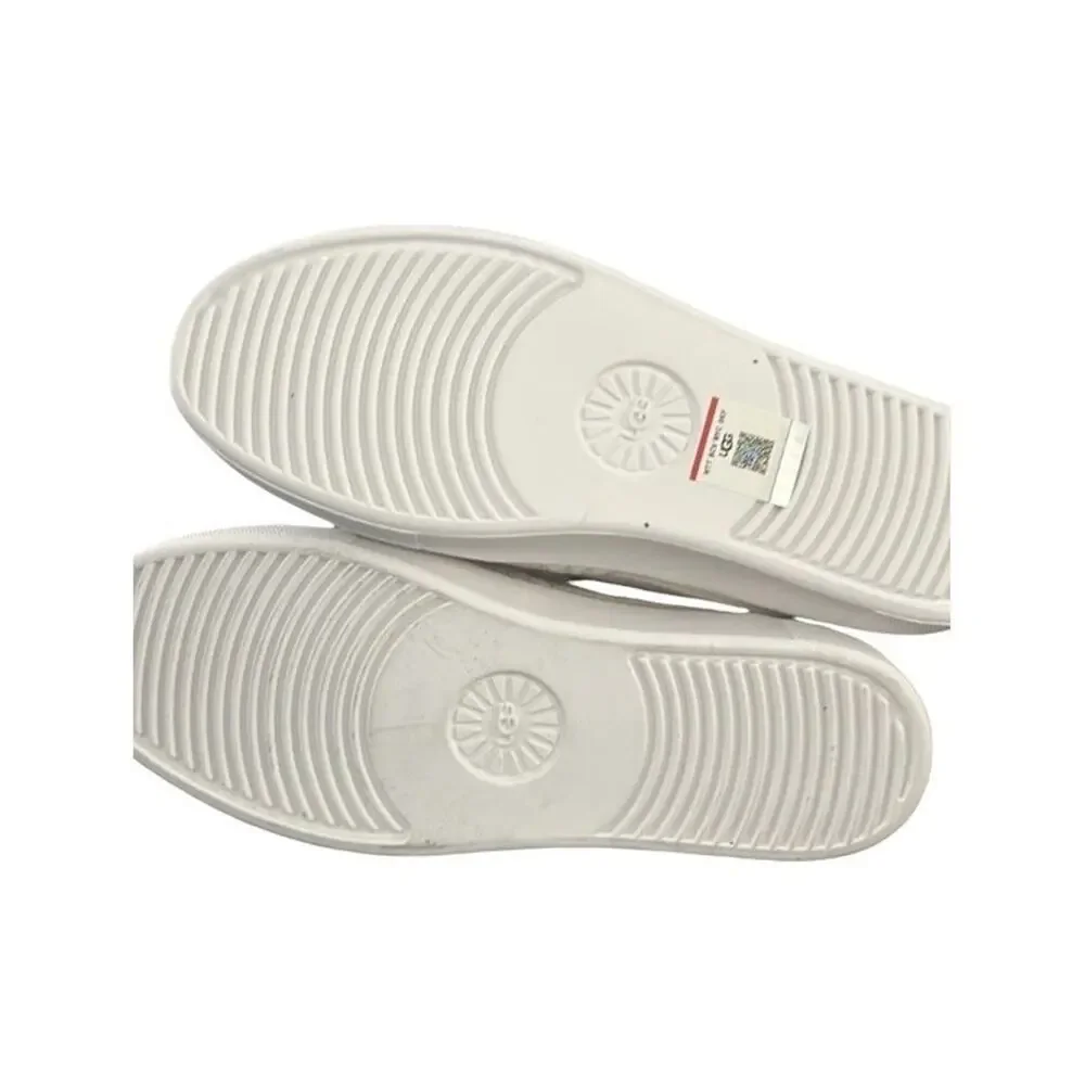 UGG Zilo Slip-On Sneaker Off White Suede And Smppth Leather Womens Size 10 New